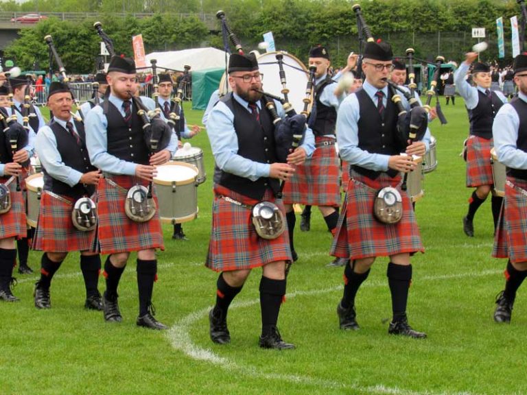 Emmet Conway marked his debut as Shotts Pipe Major with a decent run.