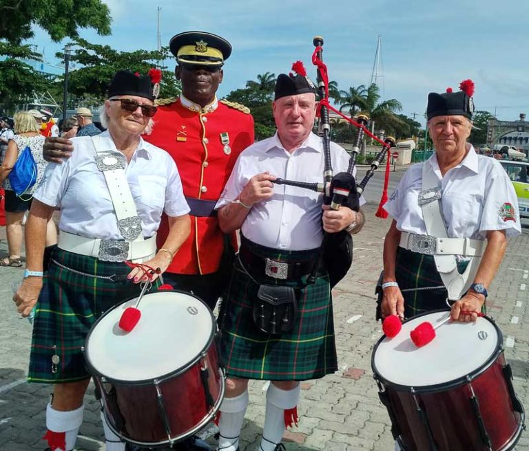 Pipes and drums in Barbados