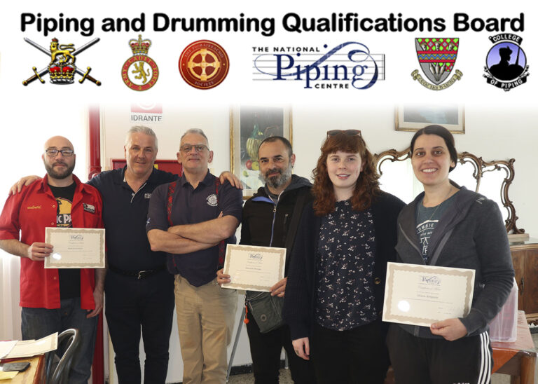 PDQB approve new piobaireachd certificate