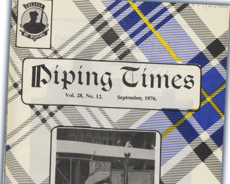 Piping Times editorial from 50 years ago: active and flourishing piping competitions